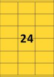 24 étiquettes jaunes par A4 - Ref 257 J